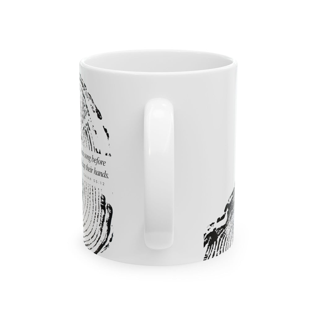 Woodcut Print Ceramic Mug Isaiah 55:12 #0405 (11oz | 15oz)