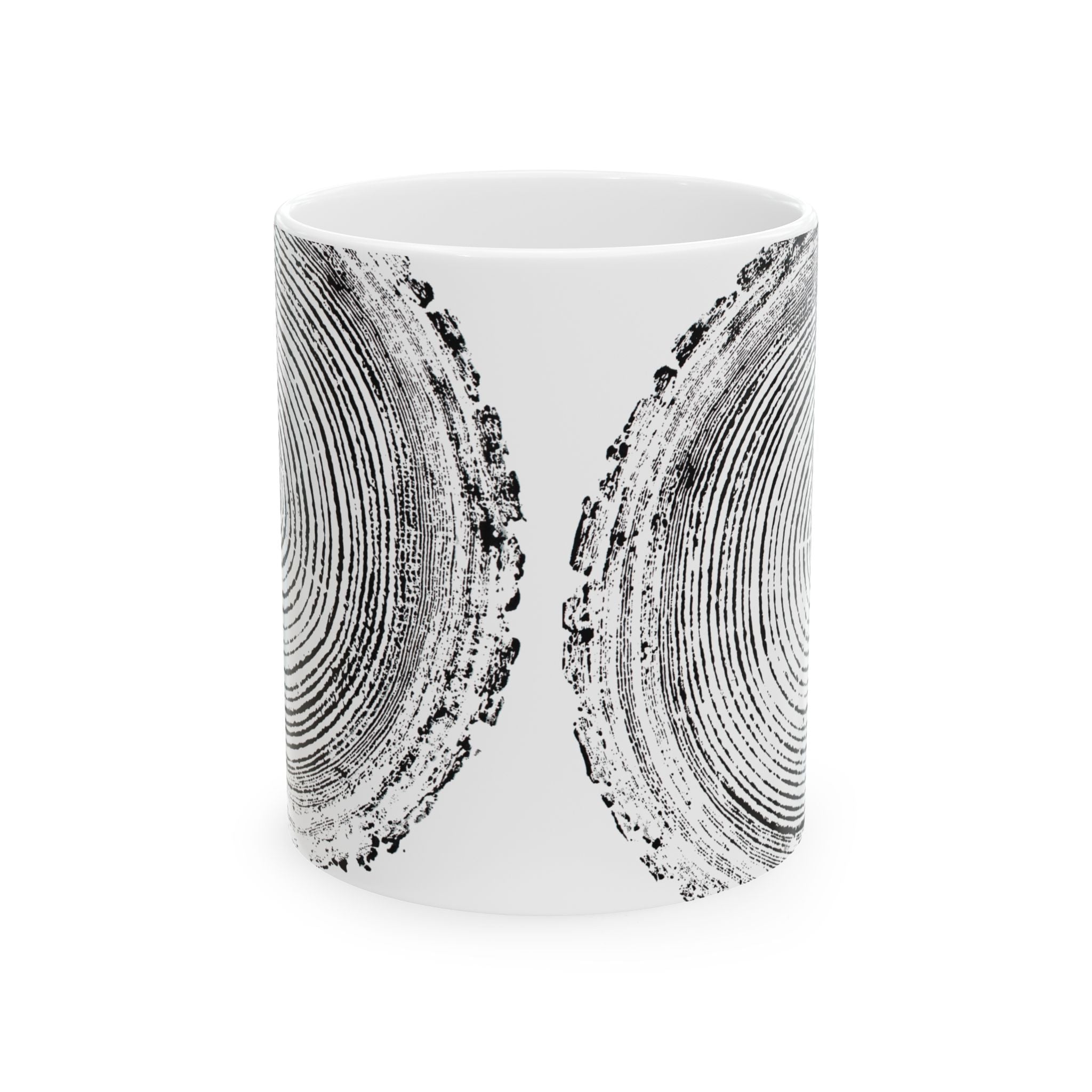 Tree Ring Print Ceramic Mug #0397
