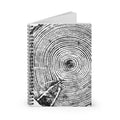 Woodcut Tree Ring Spiral Notebook #0409
