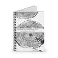 Woodcut Tree Ring Spiral Notebook 2 Peter 3:18 #0410