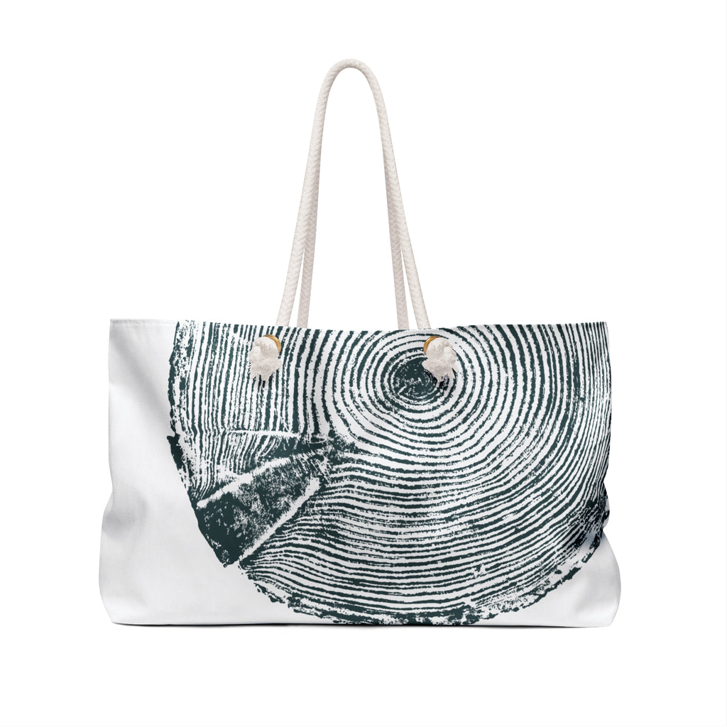 Hemlock Tree Ring Weekender Bag Deep Waters