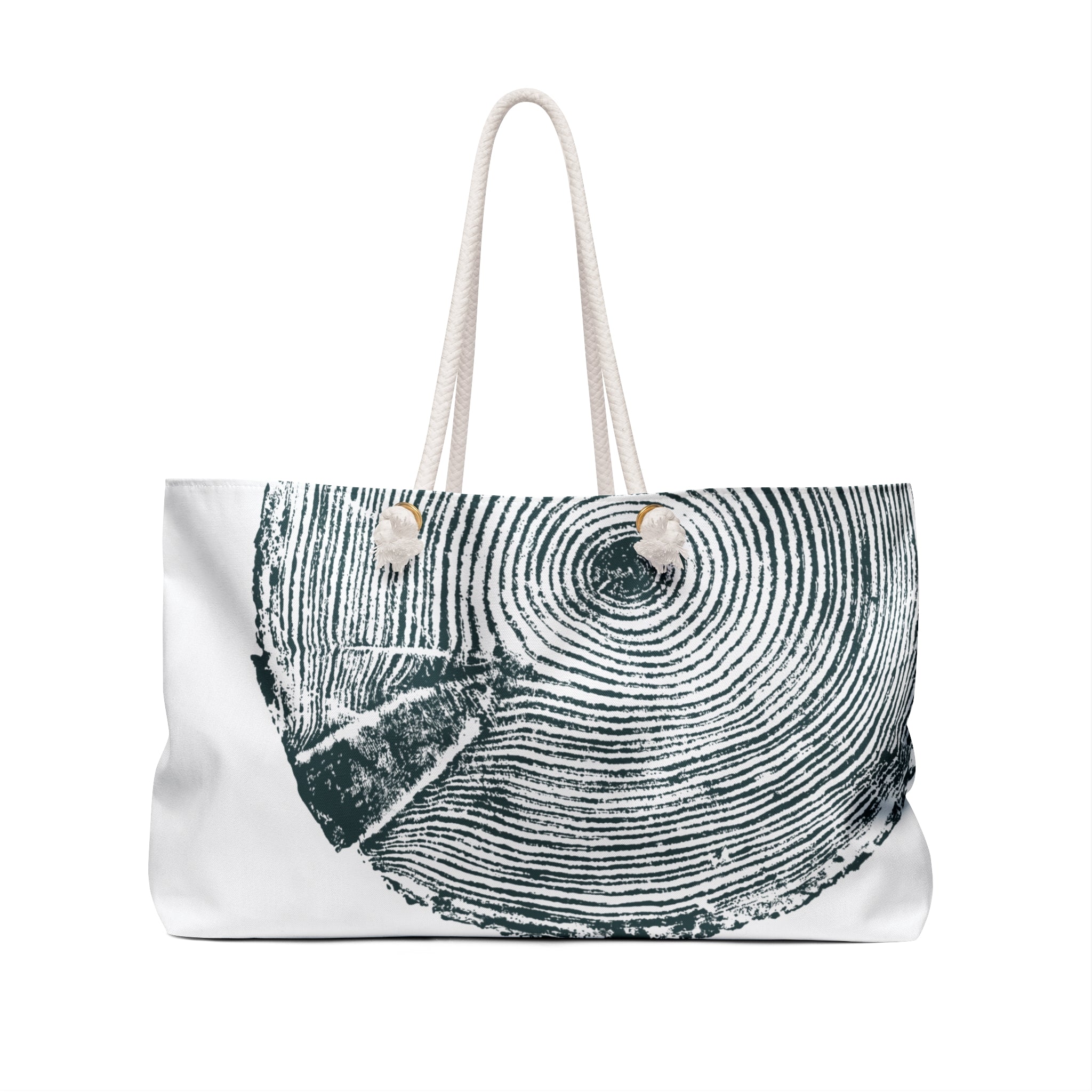 Hemlock Tree Ring Weekender Bag Deep Waters