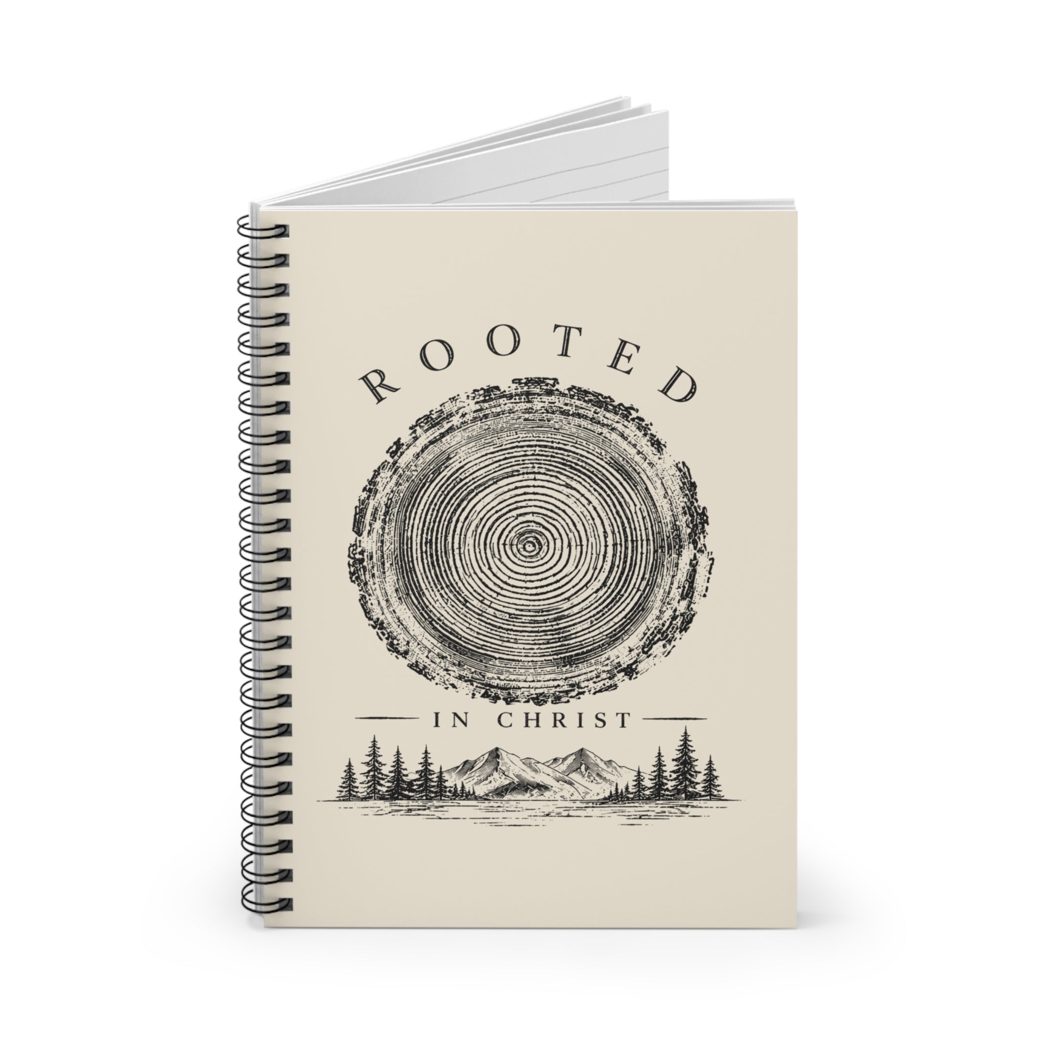 Rooted in Christ Spiral Notebook — Christian Journal, Faith-Based Ruled Notebook