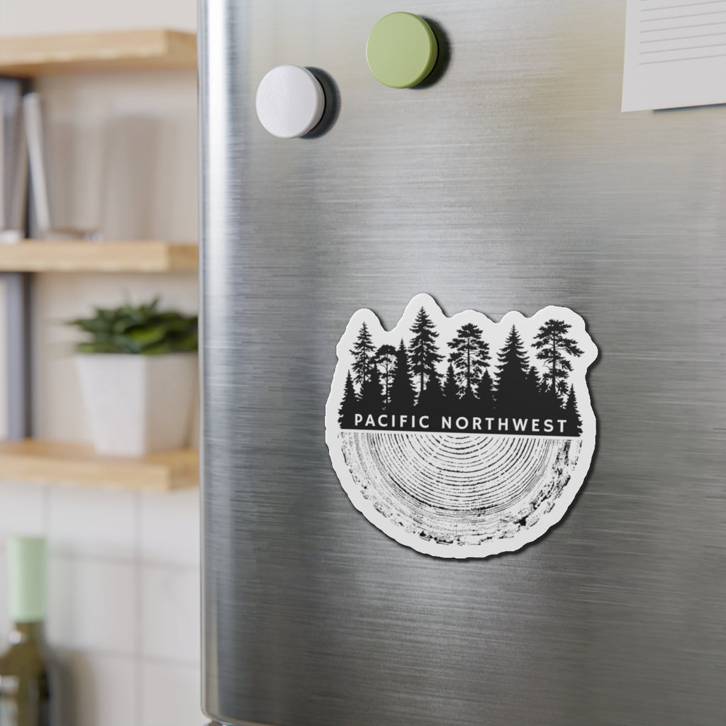 Pacific Northwest Tree Ring Die-Cut Magnet