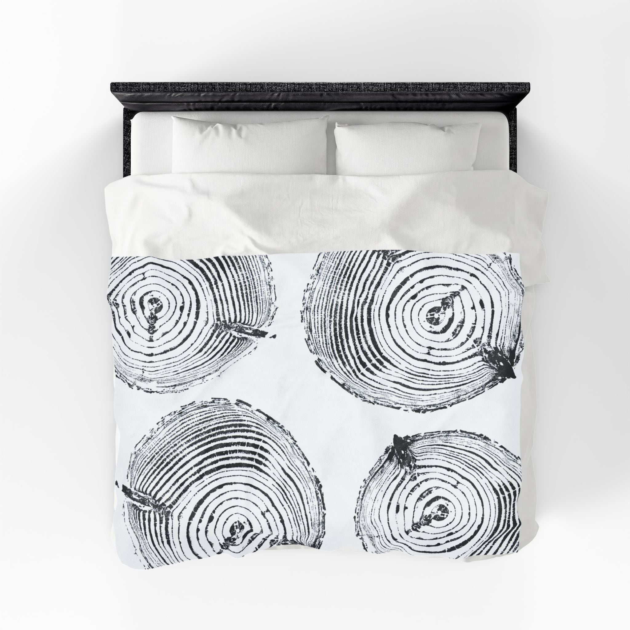 Woodcut Print Blanket | Plush Throw #6772