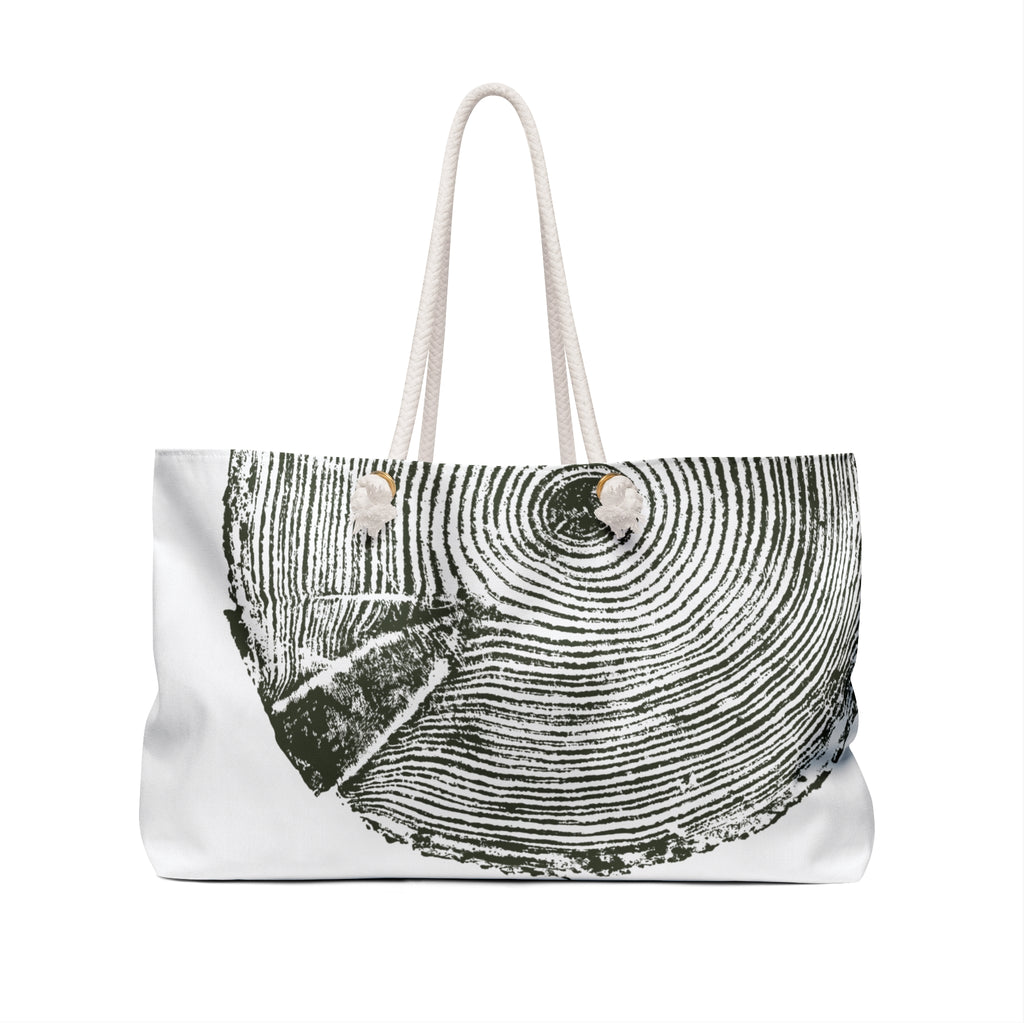 Hemlock Tree Ring Weekender Bag Dark Moss