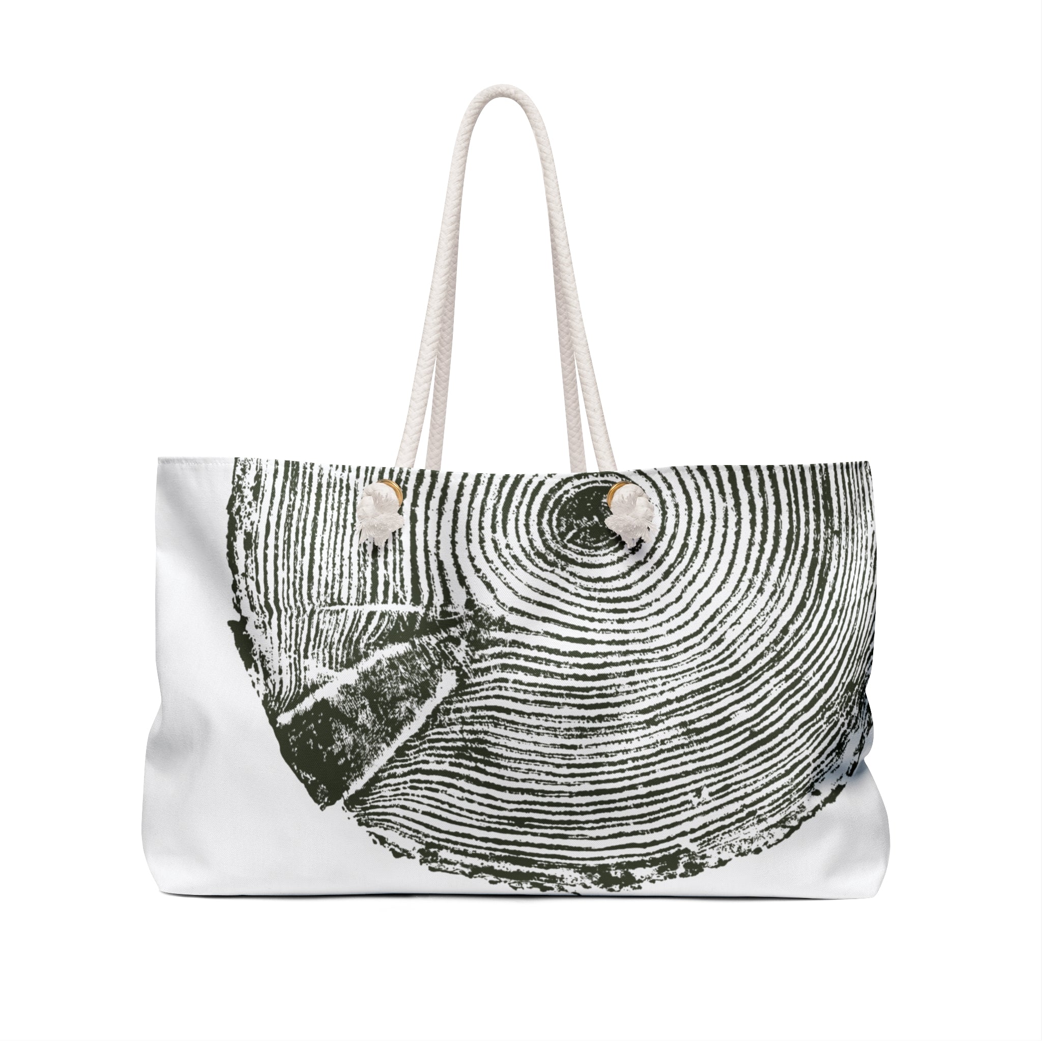 Hemlock Tree Ring Weekender Bag Dark Moss