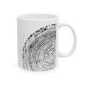 Woodcut Tree Ring Print Ceramic Mug #0398