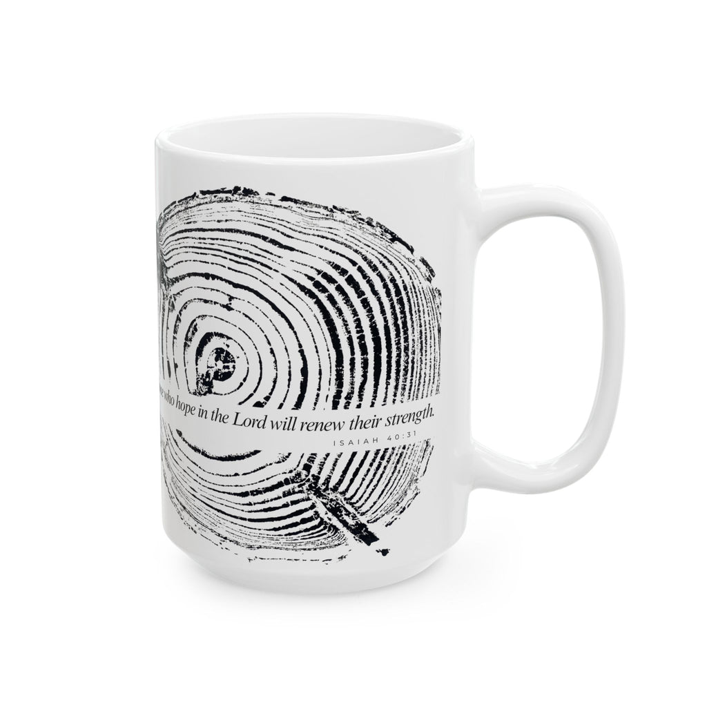 Woodcut Print Ceramic Mug Isaiah 40:31 #6770 (11oz | 15oz)
