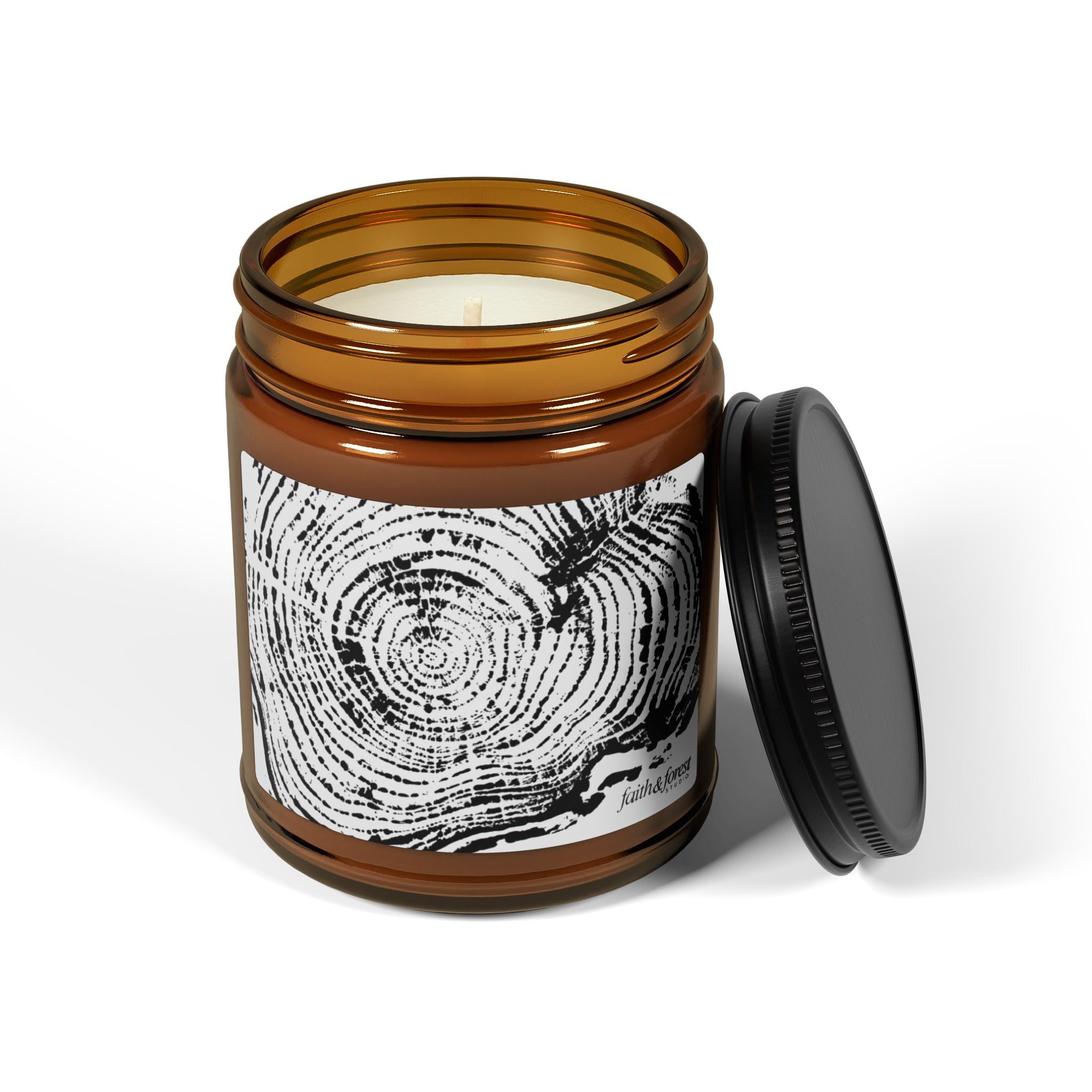 Woodcut Relief Print 9oz Soy Candle #0403