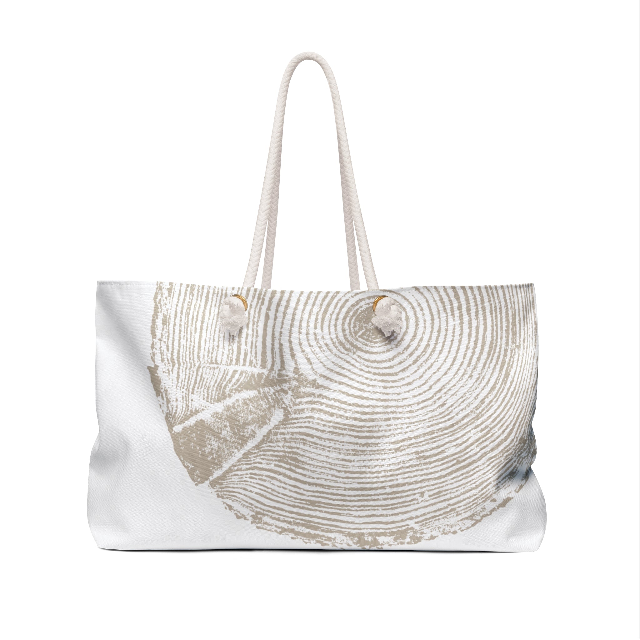 Hemlock Tree Ring Weekender Bag Sand