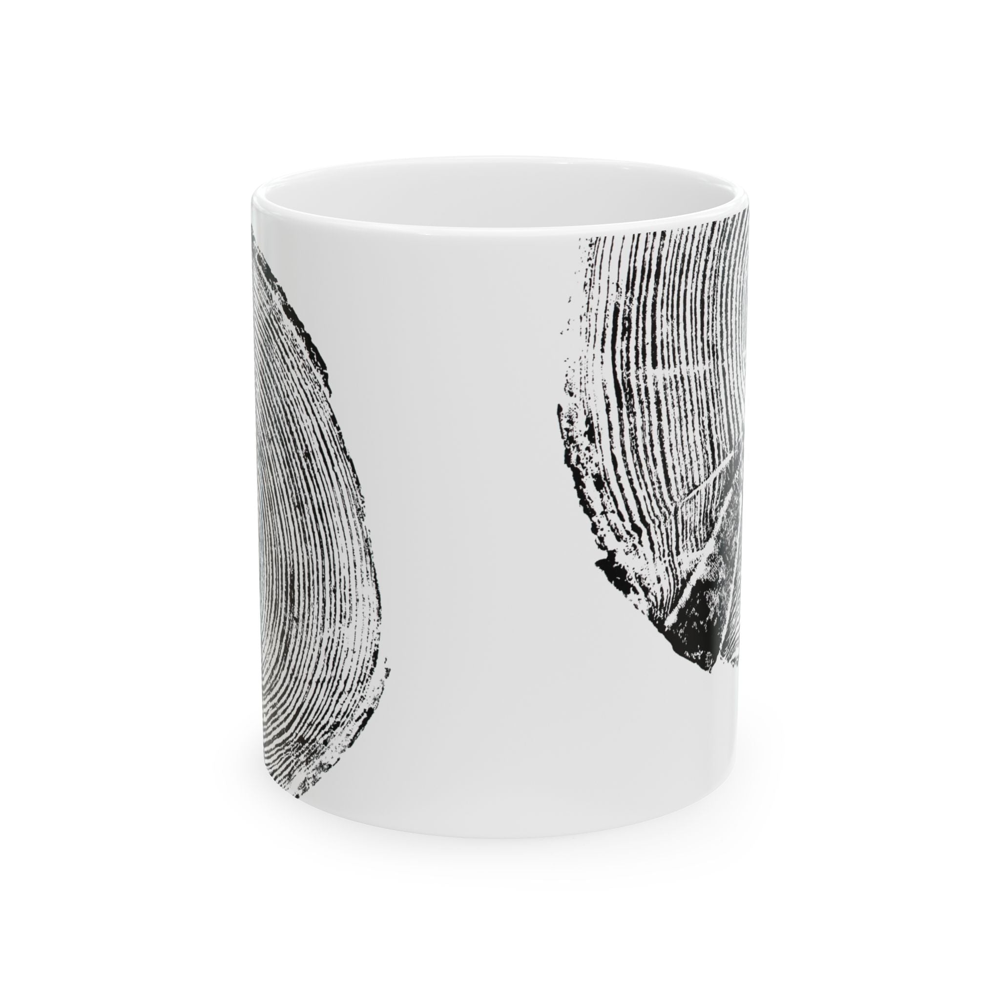 Hemlock Tree Ring Print Ceramic Mug #0410