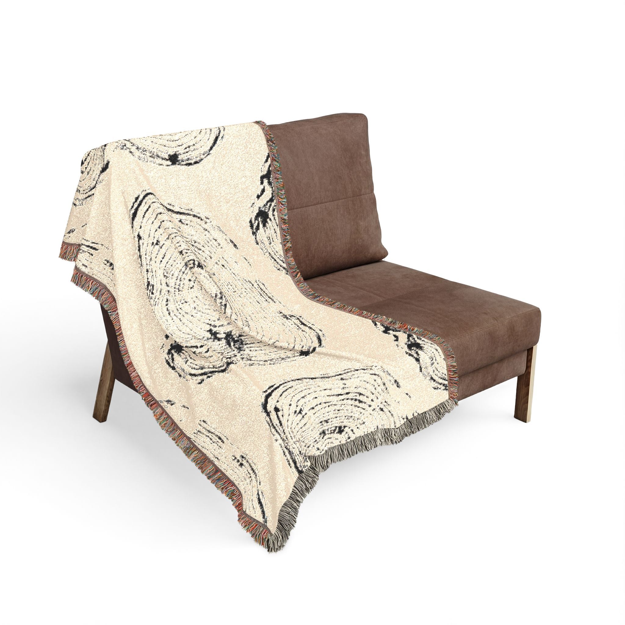 Cottonwood Tree Ring Print Woven Blanket #0403