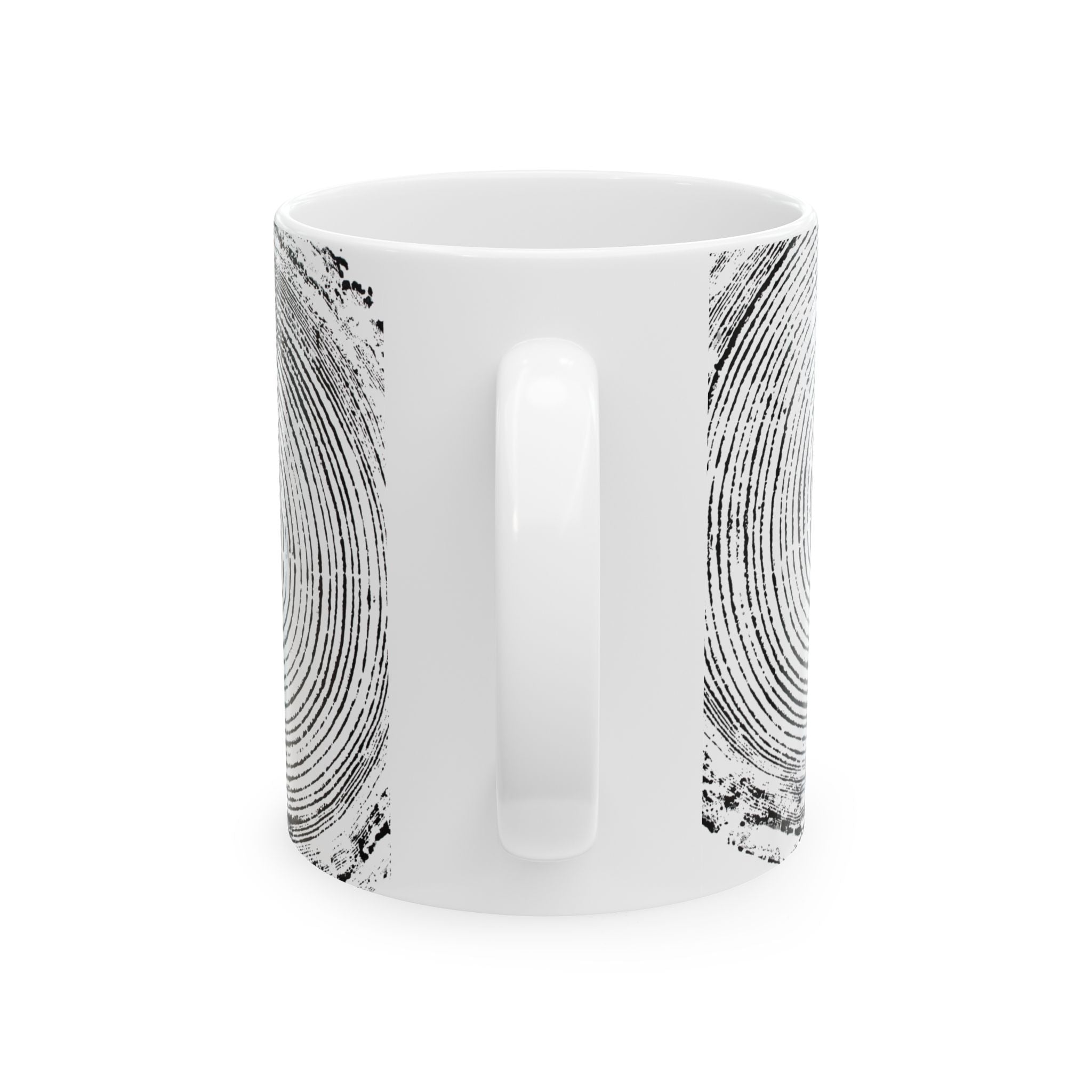 Tree Ring Print Ceramic Mug #0397