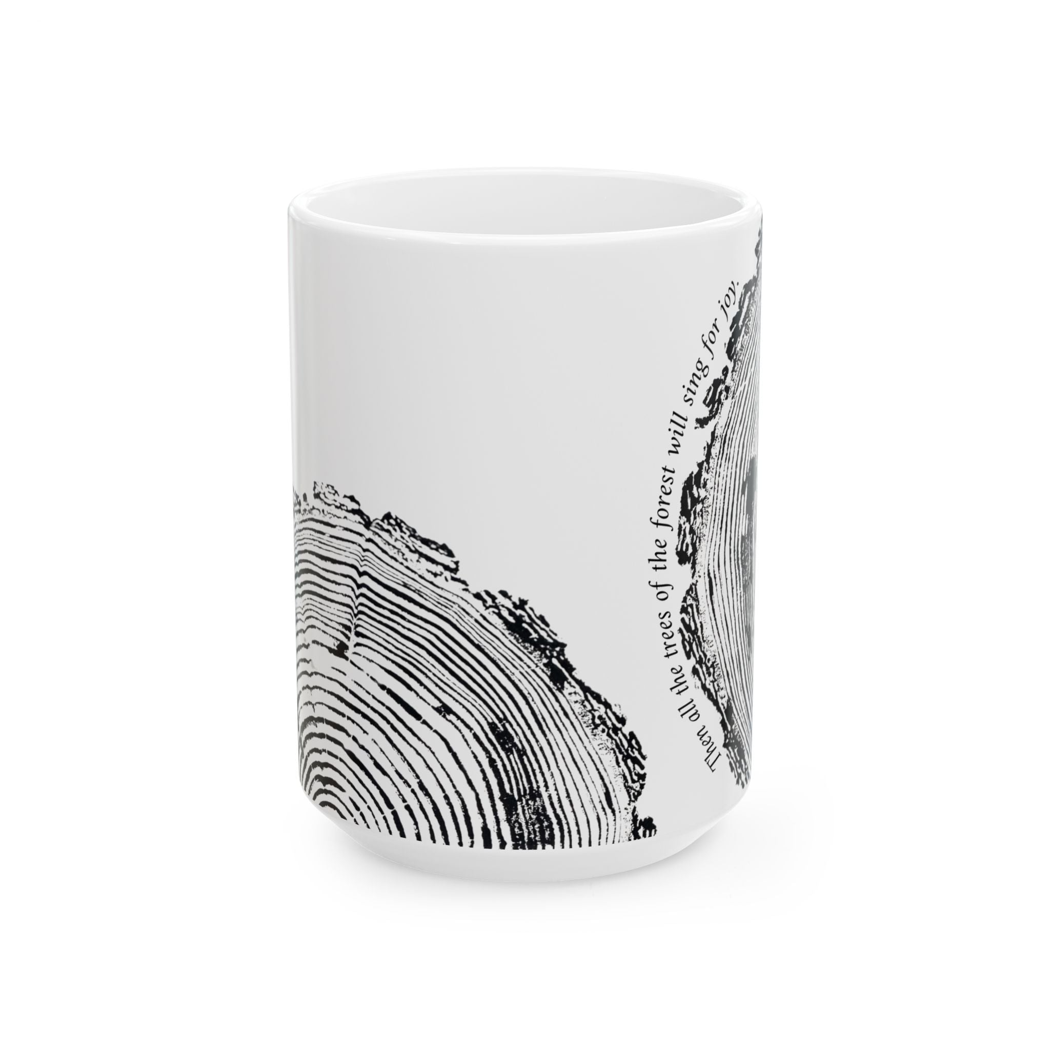 Woodcut Print Ceramic Mug Psalm 96:12 #6773 (11oz | 15oz)