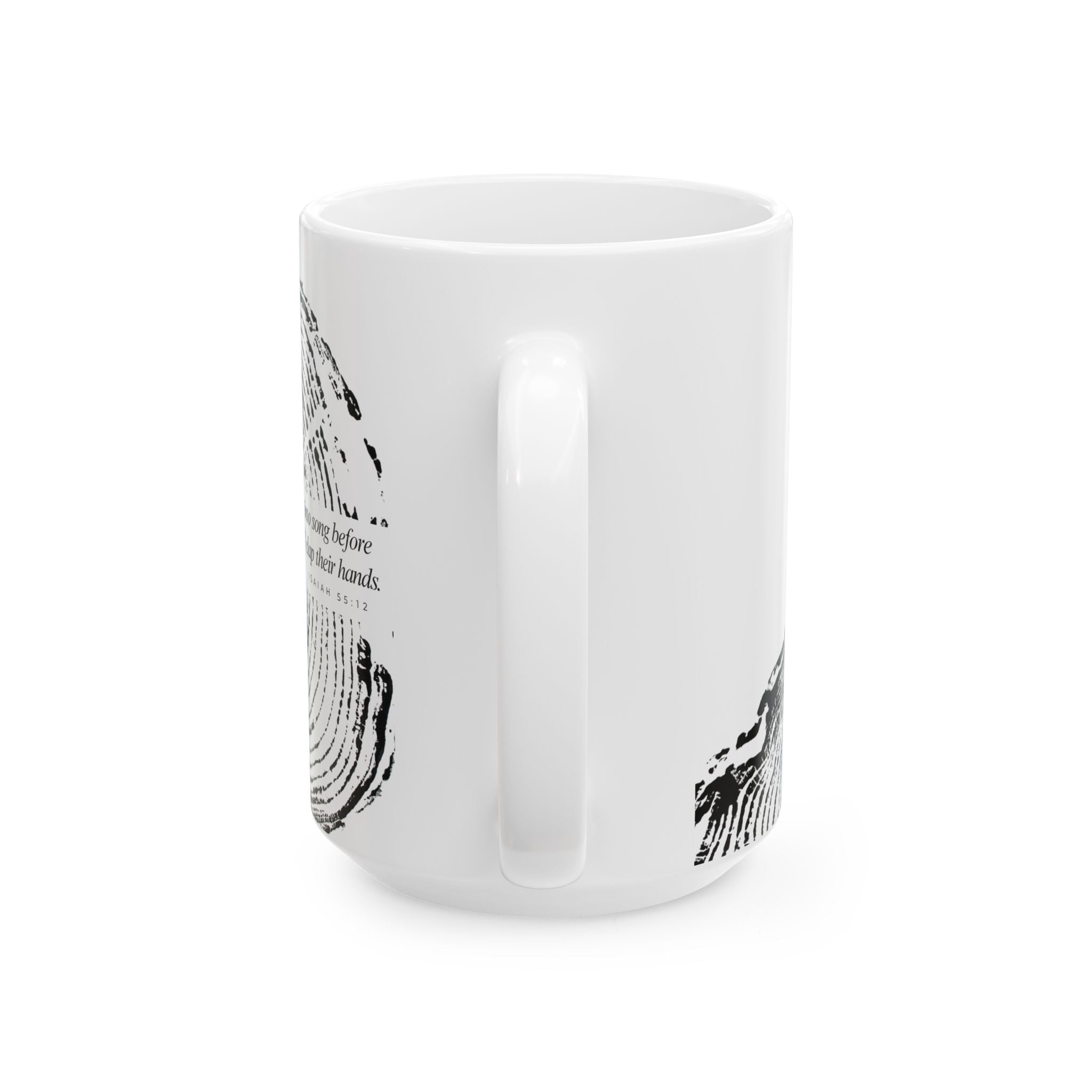 Woodcut Print Ceramic Mug Isaiah 55:12 #0405 (11oz | 15oz)