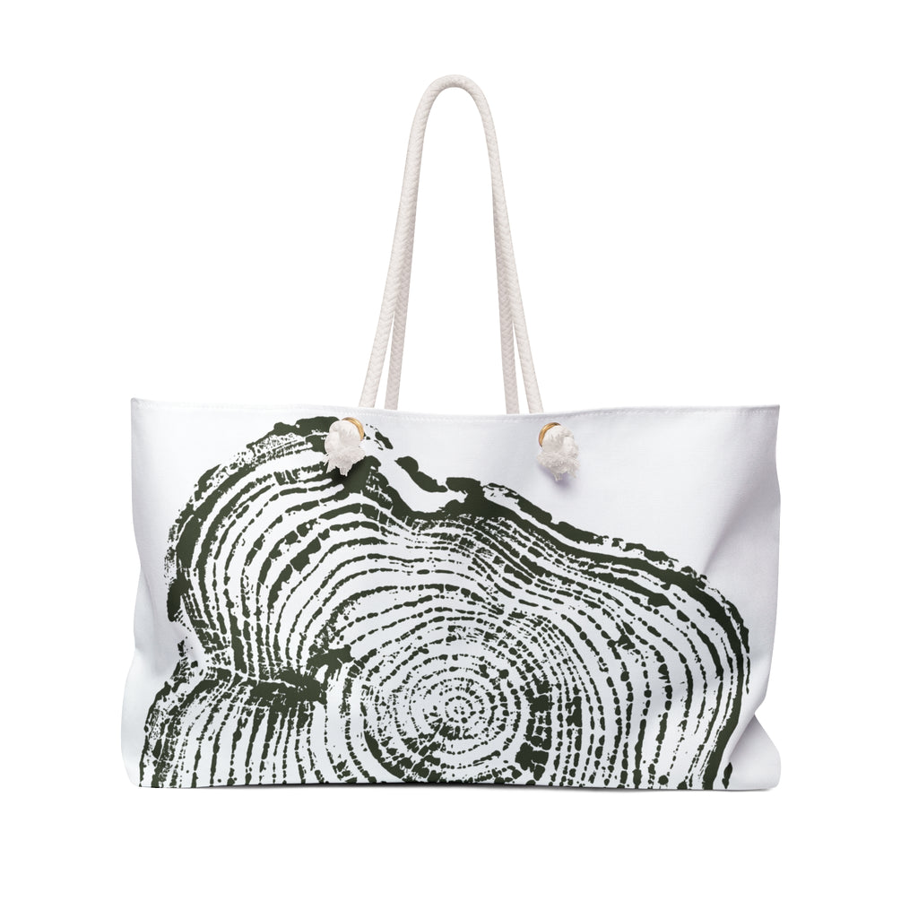 Cottonwood Tree Ring Weekender Bag Dark Moss