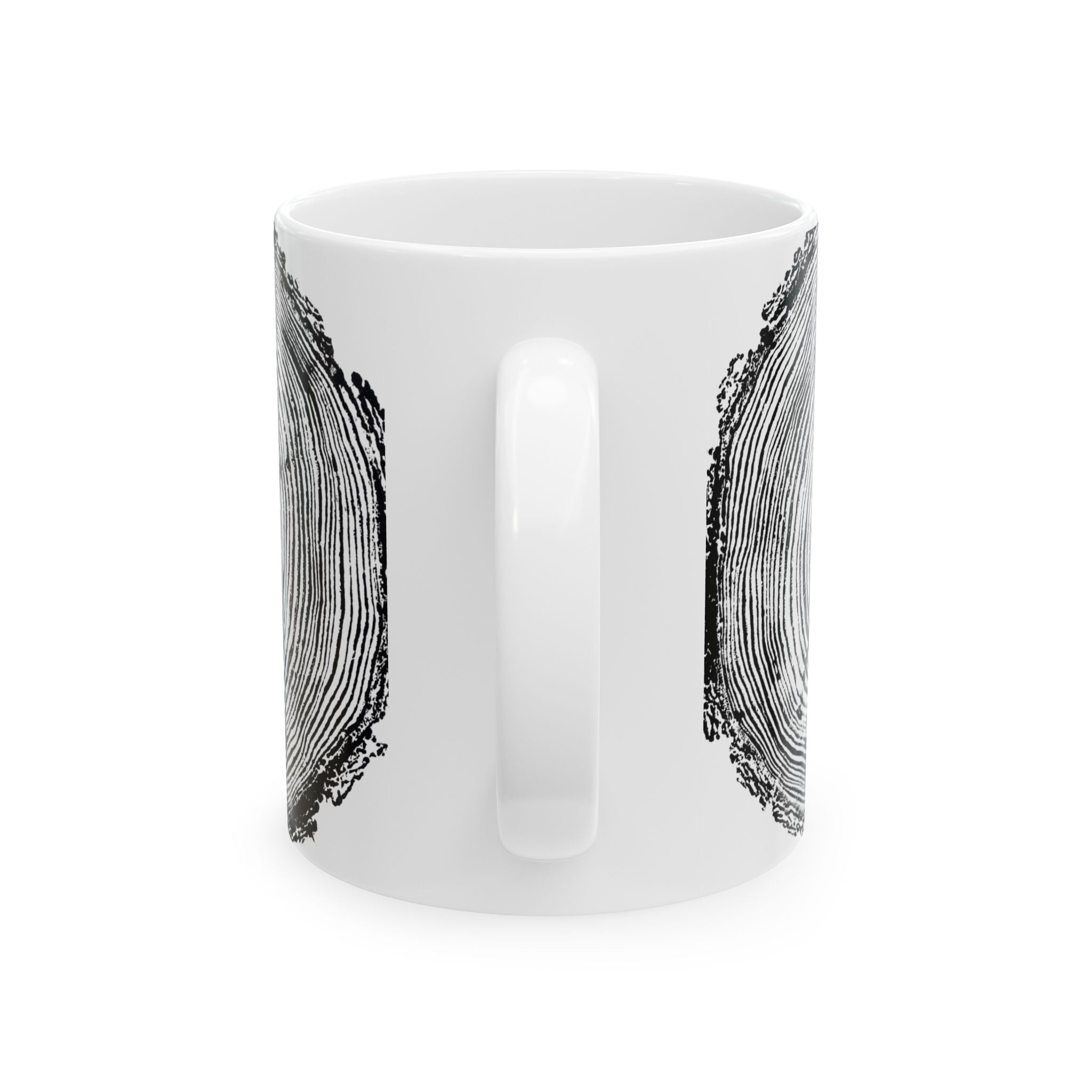 Fir Tree Ring Print Ceramic Mug #6772