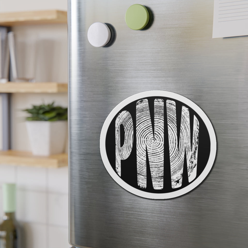 PNW Tree Ring Die-Cut Magnet