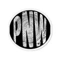 PNW Tree Ring Die-Cut Magnet