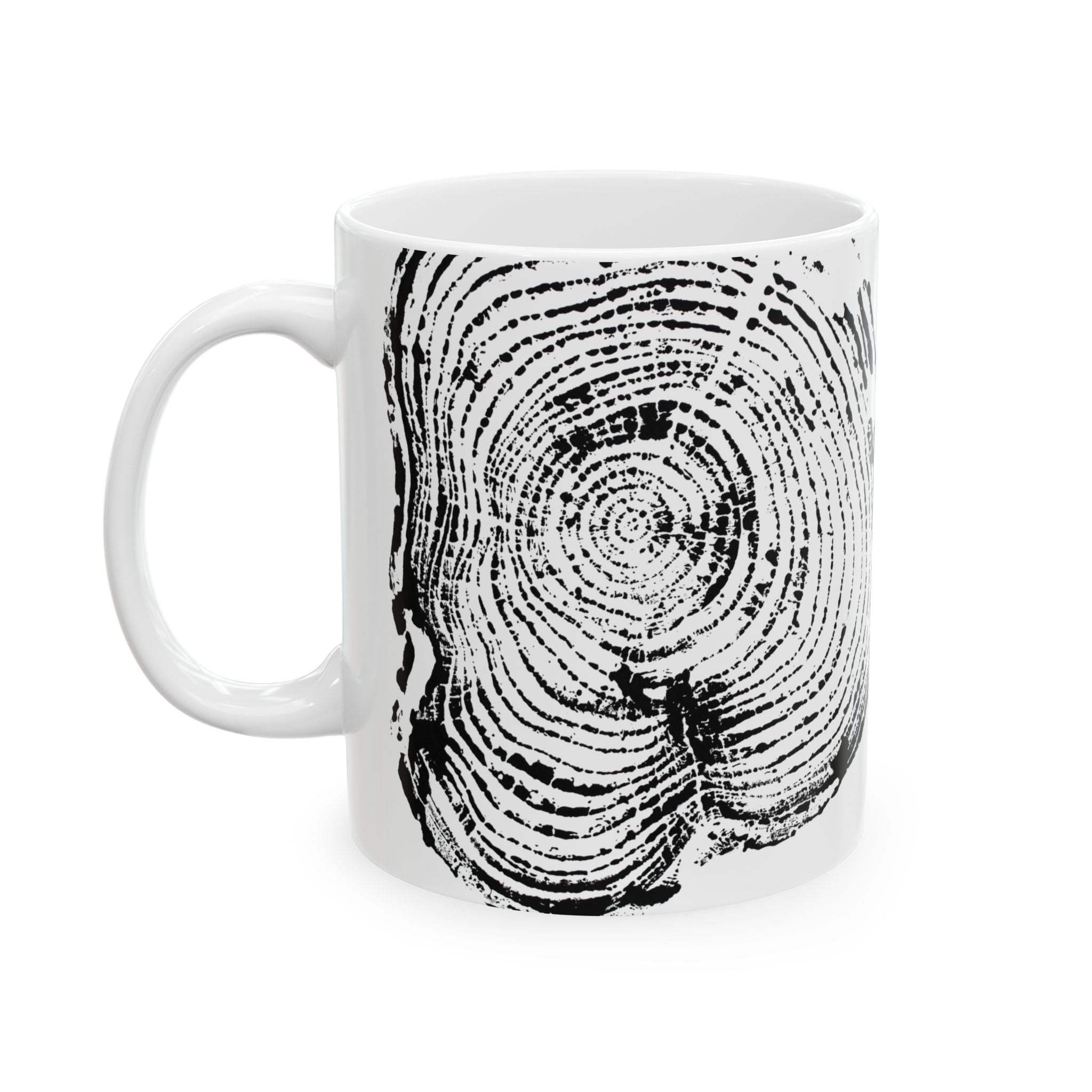 Cottonwood Tree Ring Print Ceramic Mug #0404
