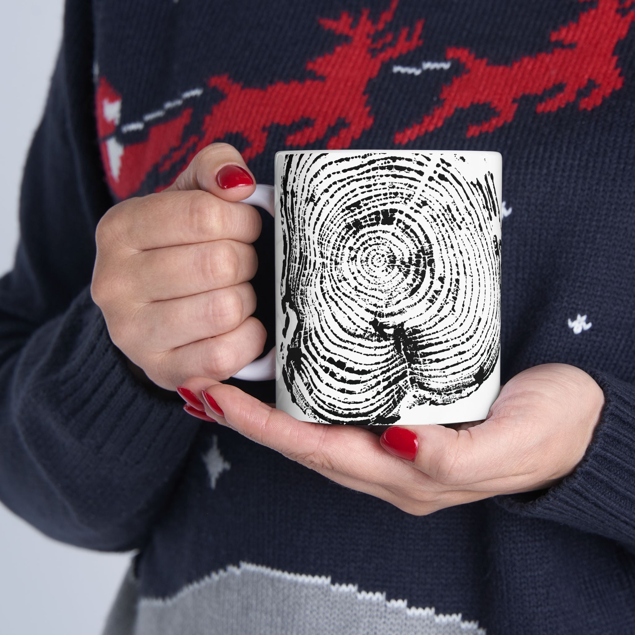 Cottonwood Tree Ring Print Ceramic Mug #0404