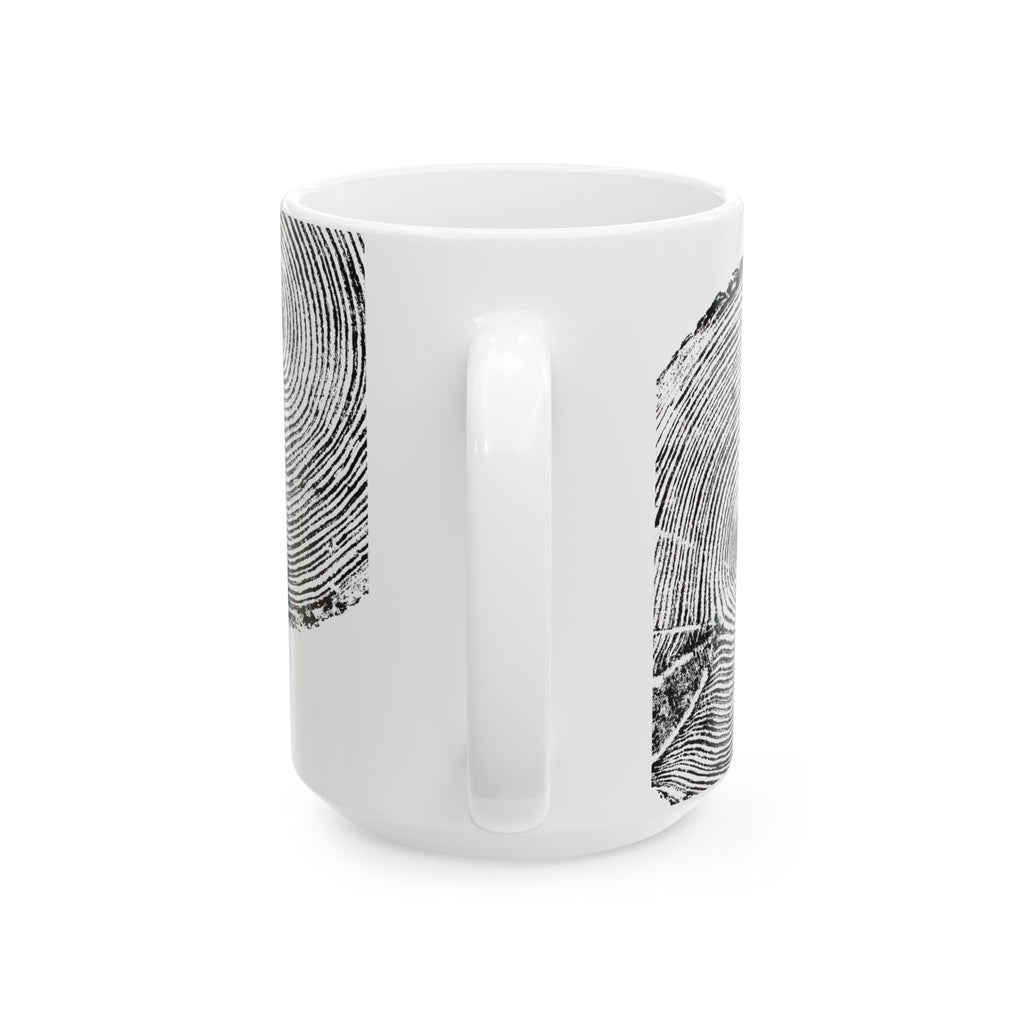 Hemlock Tree Ring Print Ceramic Mug #0410