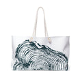 Cottonwood Tree Ring Weekender Bag Teal Blue Abyss