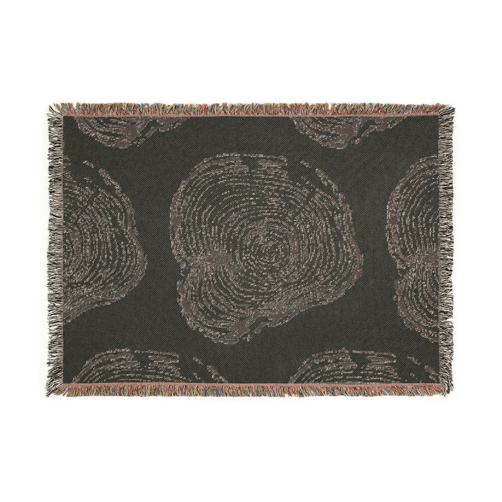 Woodcut Relief Print Woven Blanket #0403