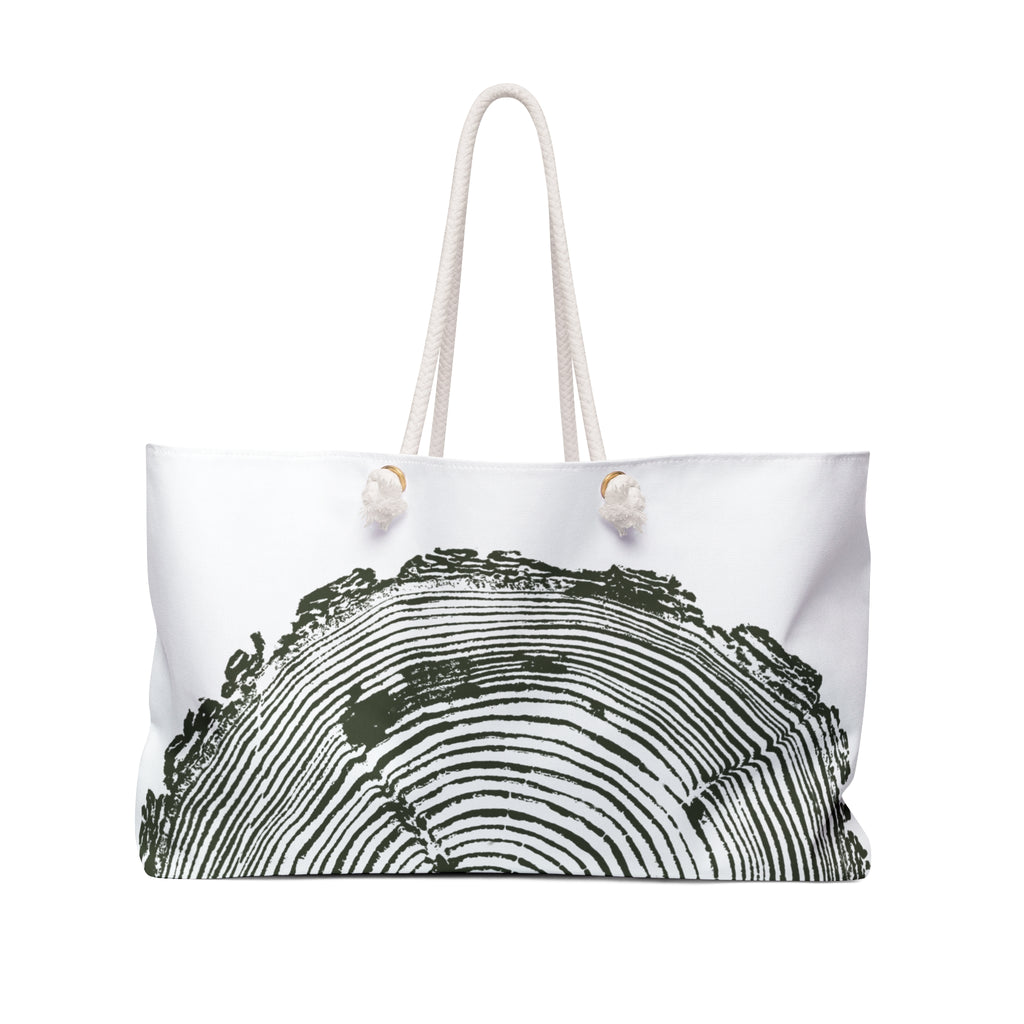 Fir Tree Ring Weekender Bag Dark Moss