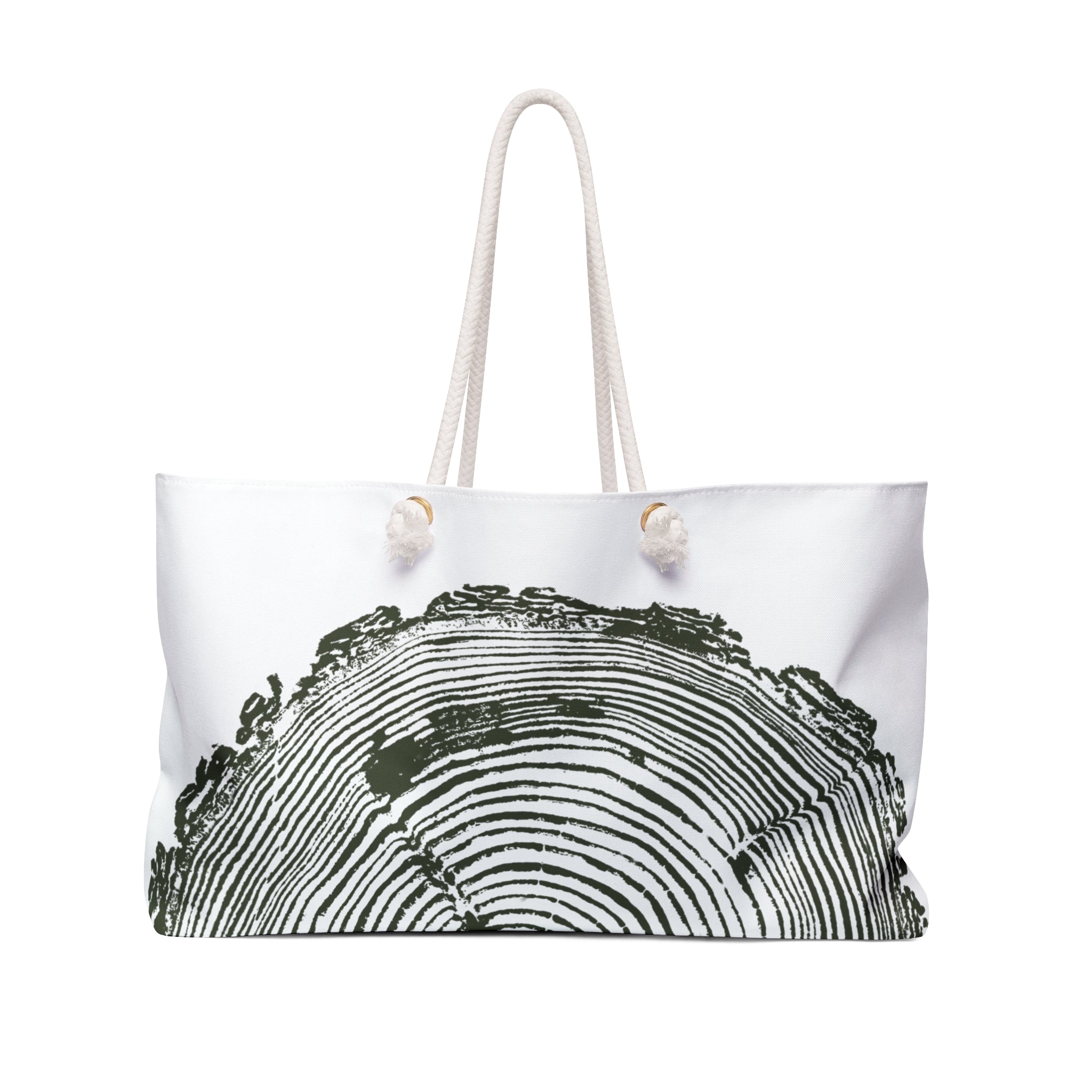 Fir Tree Ring Weekender Bag Dark Moss