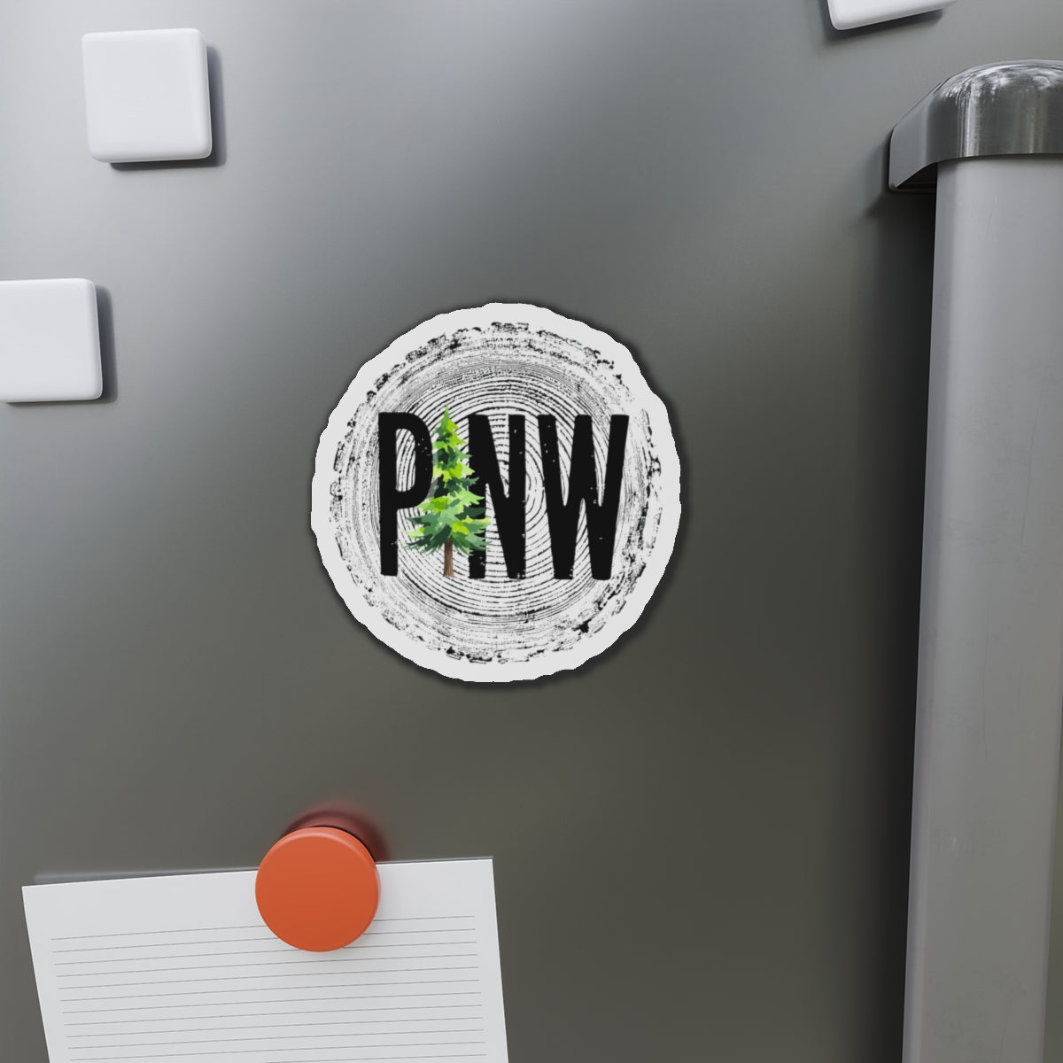 PNW Tree Ring Die-Cut Magnet