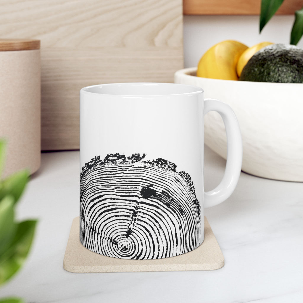 Fir Tree Ring Print Ceramic Mug #6773