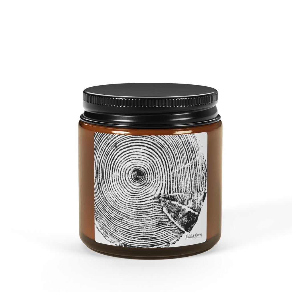 Woodcut Relief Print 4oz Soy Candle #0409
