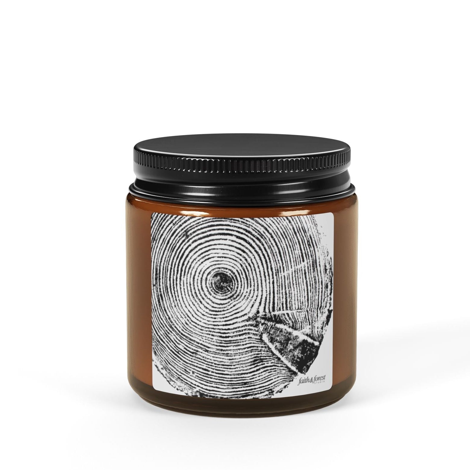 Woodcut Relief Print 4oz Soy Candle #0409