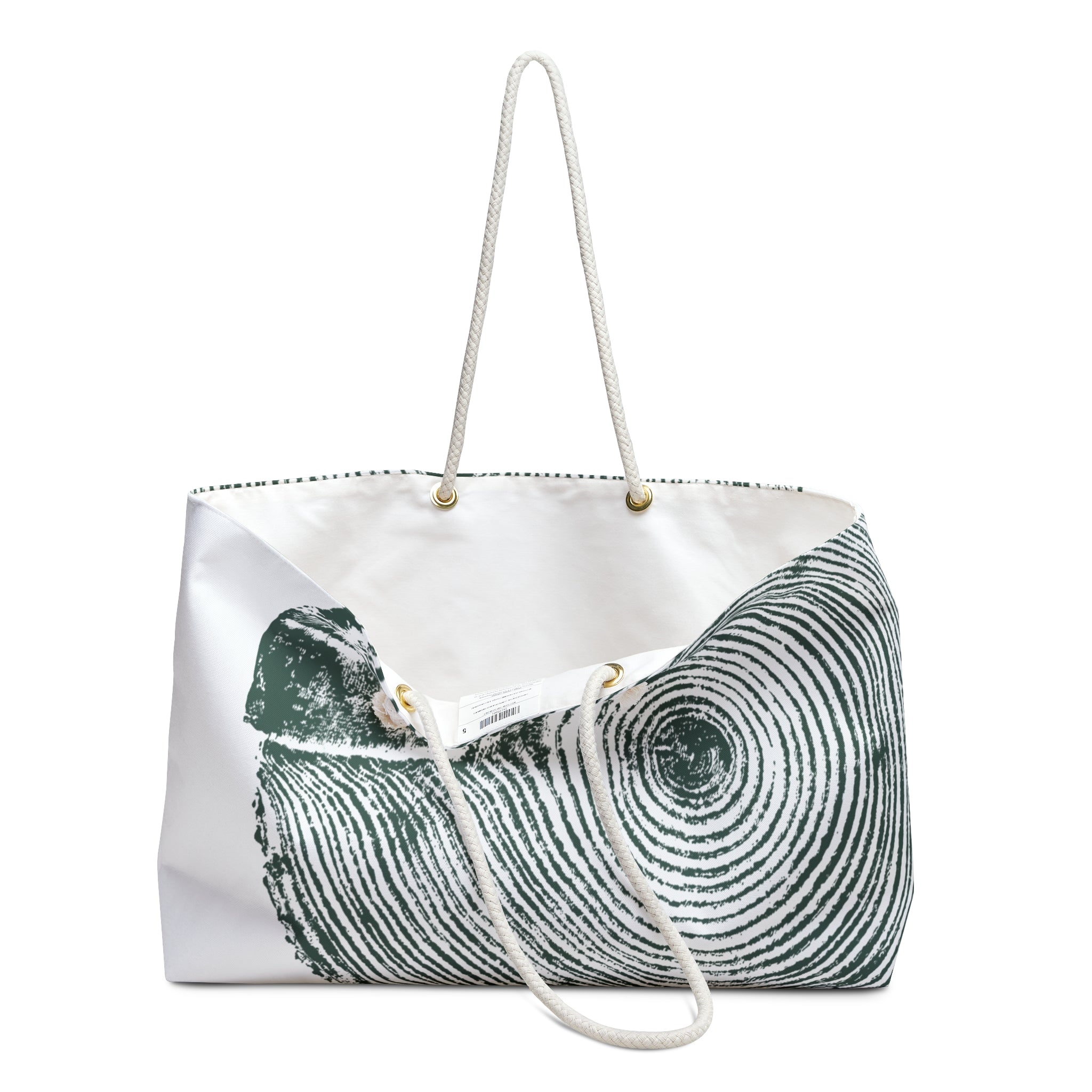 Hemlock Tree Ring Weekender Bag Earthy Pine