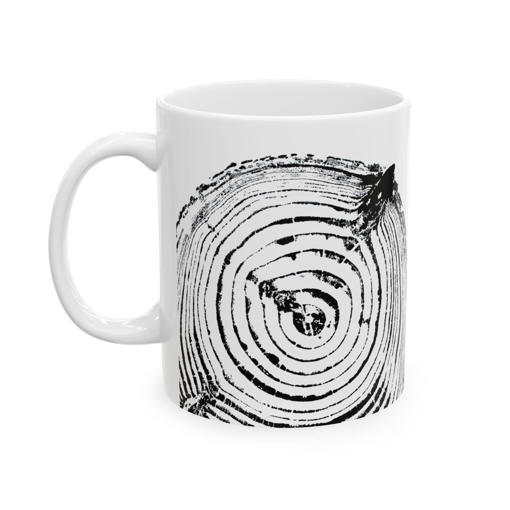 Cottonwood Tree Ring Print Ceramic Mug #0528