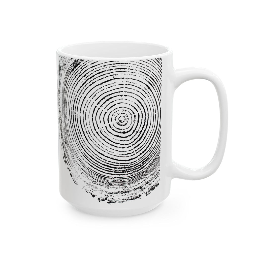 Tree Ring Print Ceramic Mug #0397