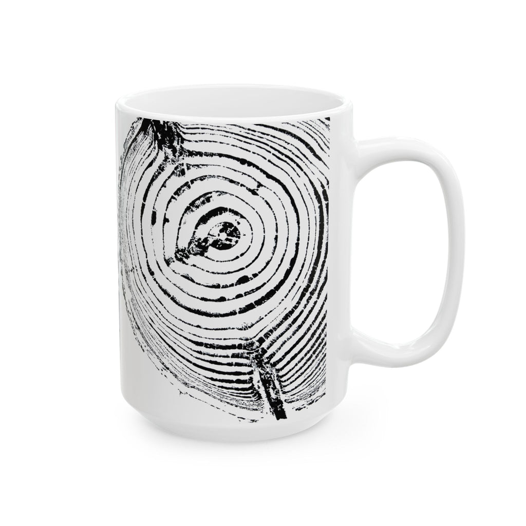 Cottonwood Tree Ring Print Ceramic Mug #0529