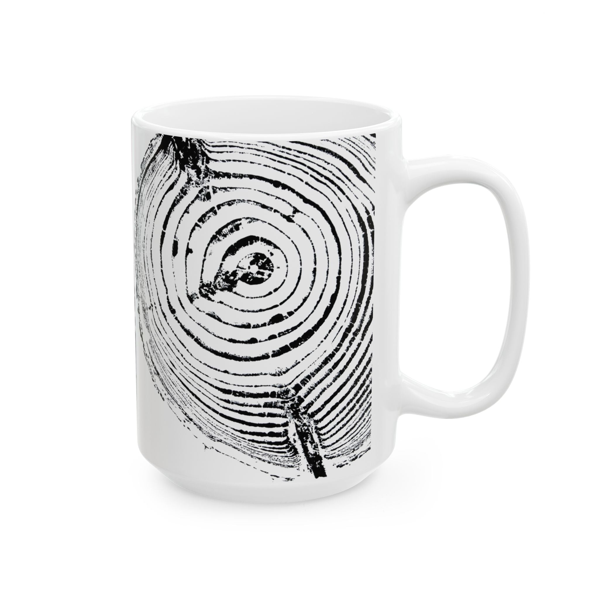 Cottonwood Tree Ring Print Ceramic Mug #0529