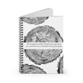 Woodcut Tree Ring Spiral Notebook Isaiah 55:12 #6772