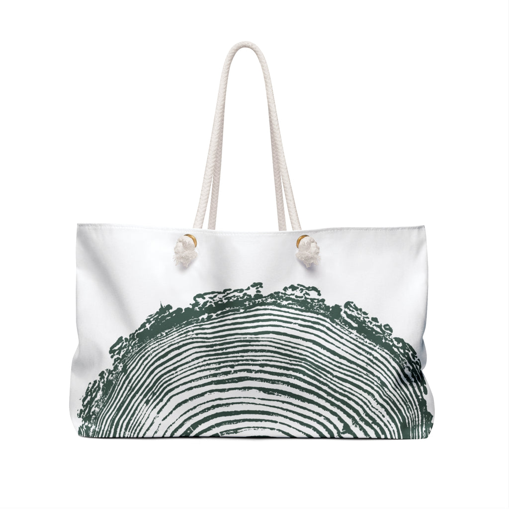 Fir Tree Ring Weekender Bag Earthy Pine