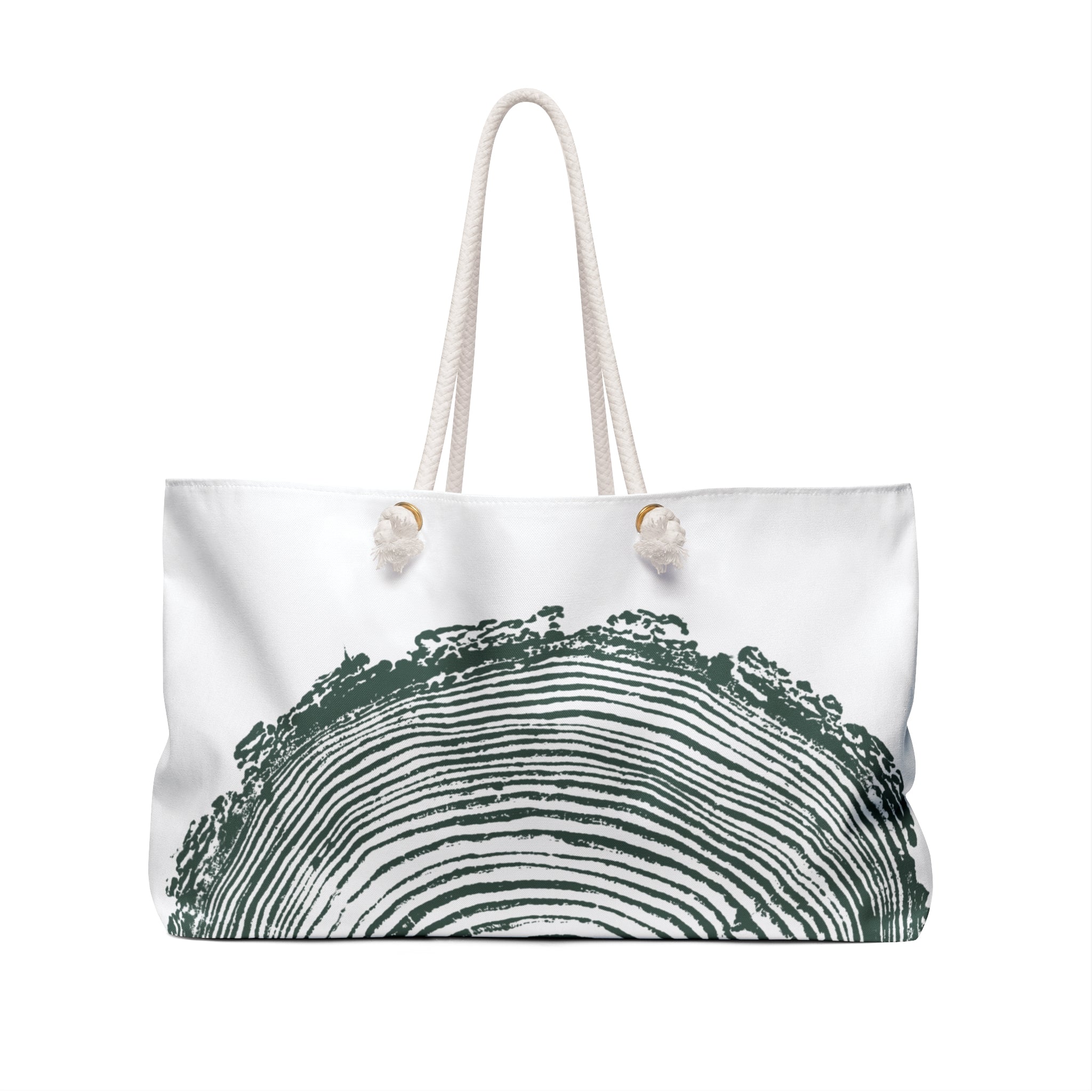 Fir Tree Ring Weekender Bag Earthy Pine