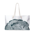Fir Tree Ring Weekender Bag Teal Blue Abyss