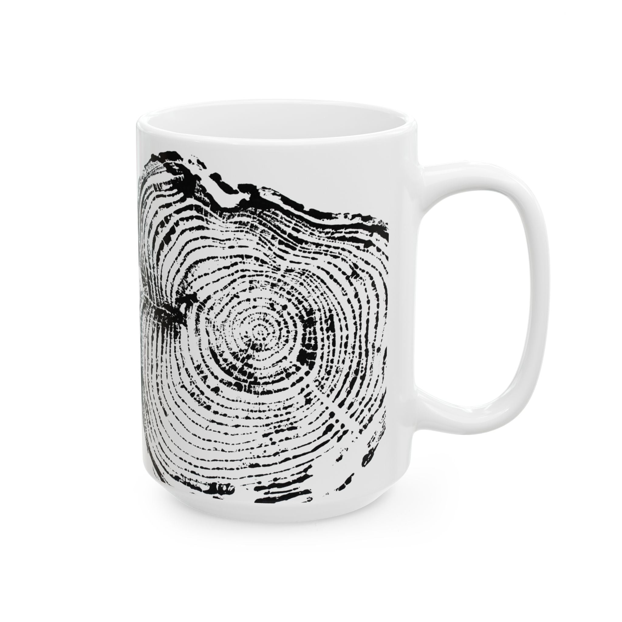 Cottonwood Tree Ring Print Ceramic Mug #0404