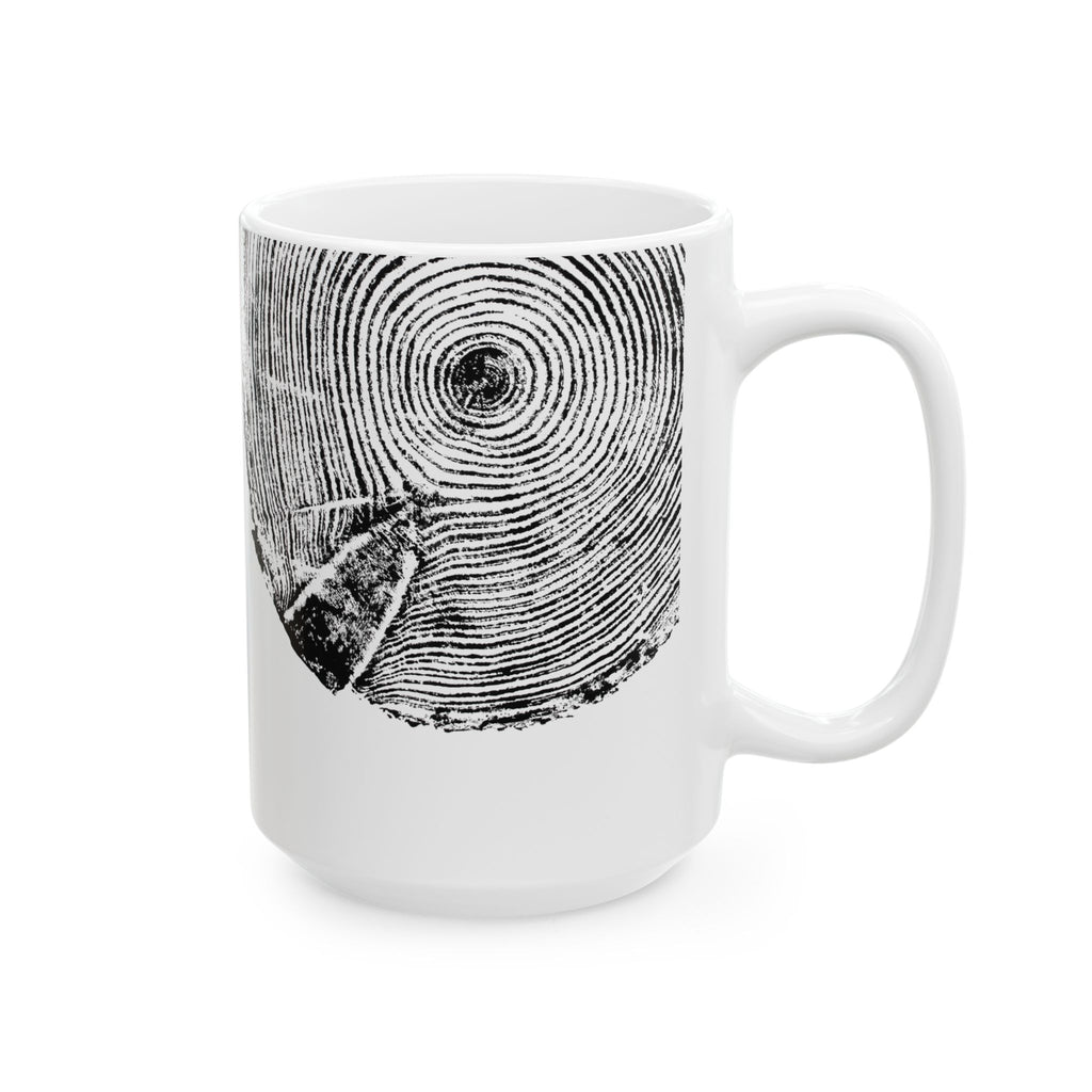 Hemlock Tree Ring Print Ceramic Mug #0410