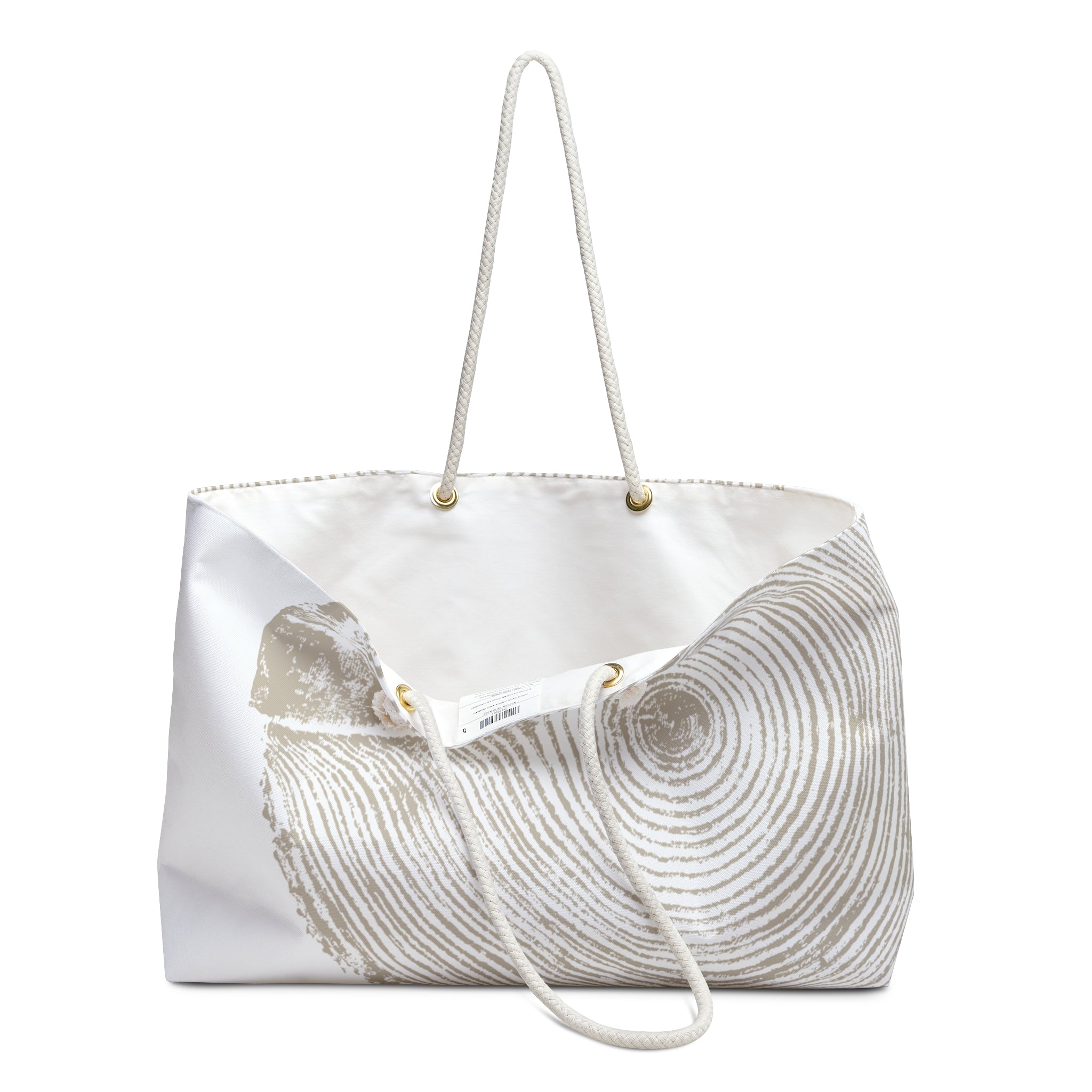 Hemlock Tree Ring Weekender Bag Sand