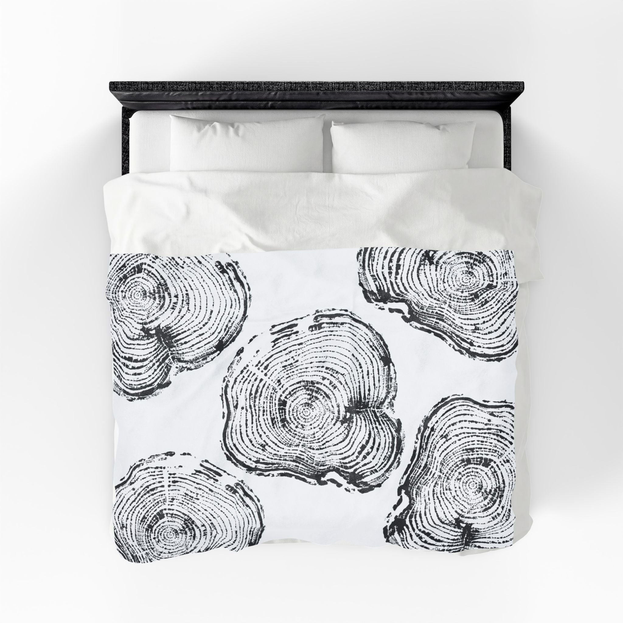 Woodcut Print Blanket | Plush Throw #0404
