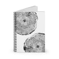 Woodcut Tree Ring Spiral Notebook #0410