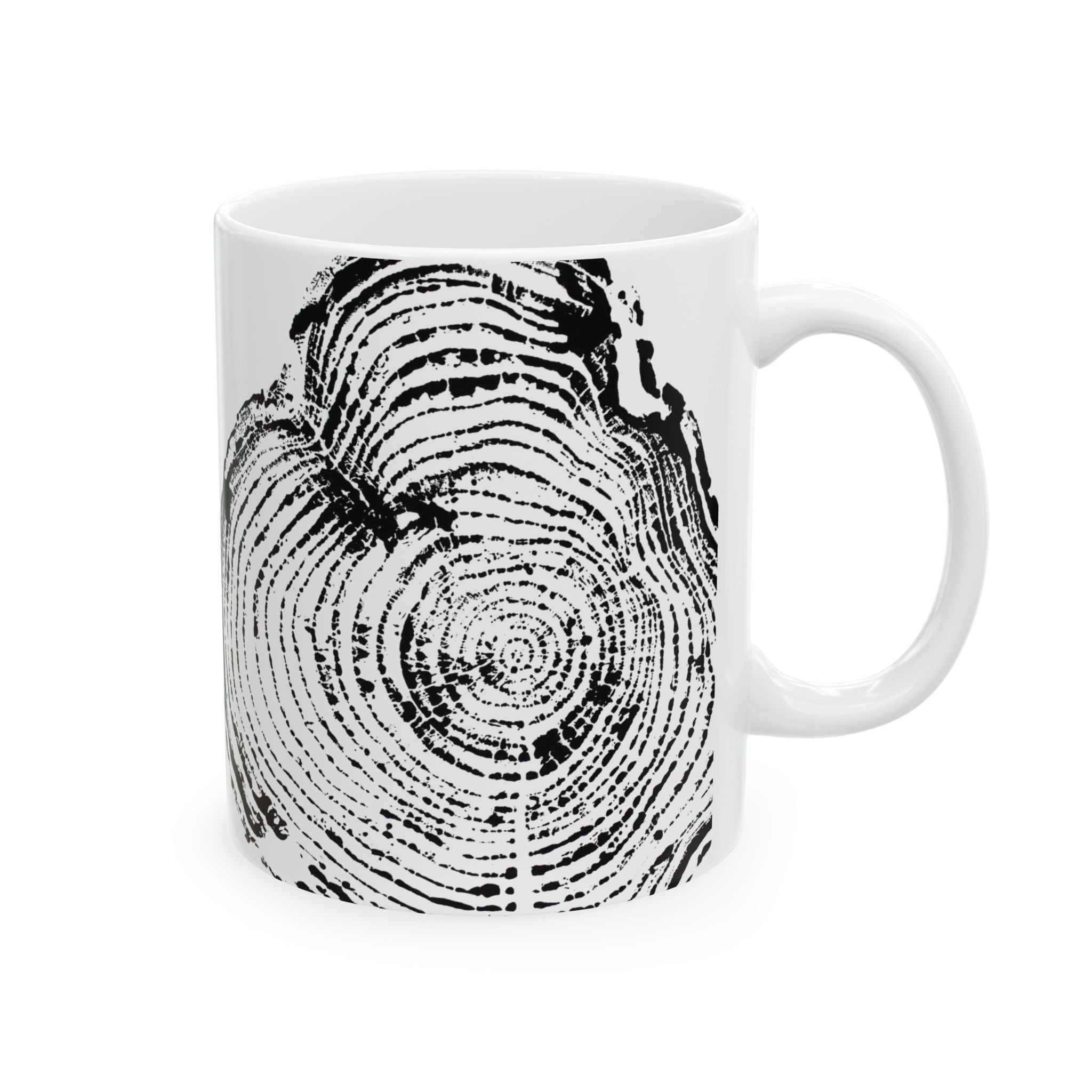 Cottonwood Tree Ring Print Ceramic Mug #0404